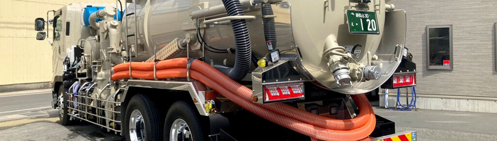 産業廃棄物を運搬しているトラック