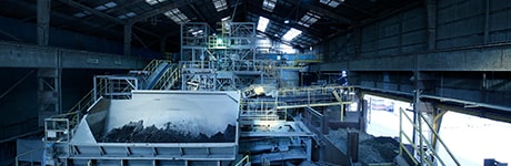 土壌洗浄処理作業