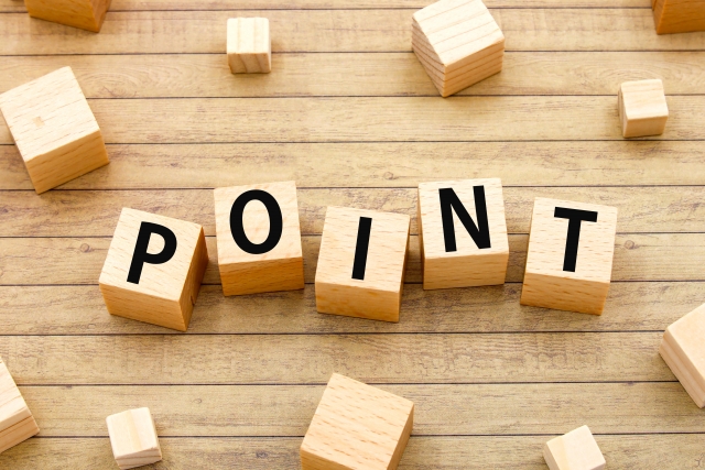 POINTと書かれたブロック